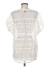 BCBGMAXAZRIA Ivory Short Sleeve Blouse Size M - photo 2