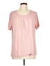 North Style Pink Short Sleeve Blouse Size L - photo 1