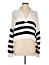 Victoria's Secret Pink 100% Viscose Stripes White Pullover Sweater Size L - photo 1