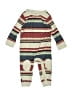 Tea 100% Cotton Stripes Ivory Burgundy Long Sleeve Onesie Size 9-12 mo - photo 1