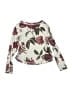 Mia Joy Floral Ivory Long Sleeve Henley Size 6 - photo 2