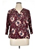 Chenault Burgundy 3/4 Sleeve Blouse Size XL - photo 1