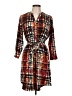 Attention 100% Polyester Tweed Brown Casual Dress Size L - photo 1
