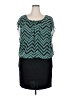 En Focus Studio 100% Polyester Chevron-herringbone Teal Casual Dress Size 20 - photo 1