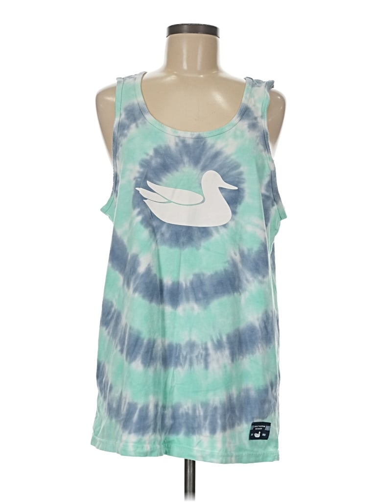 Pre-owned Southern Marsh Tank Top Teal Halter Neckline Tops