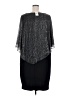 Connected Apparel Silver Cocktail Dress Size 20 - photo 2