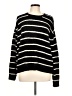 Splendid Stripes Black Pullover Sweater Size L - photo 1