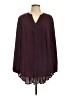 Melissa McCarthy Seven7 100% Polyester Burgundy Long Sleeve Blouse Size L - photo 1
