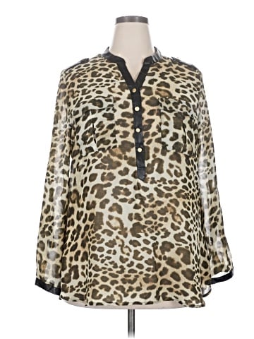 NY Collection Long Sleeve Blouse (view 1)