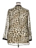 NY Collection 100% Polyester Animal Print Brown Long Sleeve Blouse Size 2X - photo 2