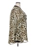 NY Collection 100% Polyester Animal Print Brown Long Sleeve Blouse Size 2X - photo 4