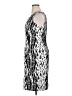 Kasper Graphic Silver Cocktail Dress Size 14 - photo 5