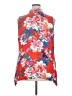 Cupio 100% Rayon Floral Orange Sleeveless Button-Down Shirt Size 2X - photo 2