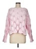 New York & Company 100% Polyester Hearts Pink Pullover Sweater Size M - photo 1