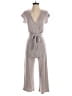 Caution to the Wind Metallic Gray Jumpsuit Size S - photo 1