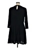 Apt. 9 Solid Black Casual Dress Size XL - photo 2