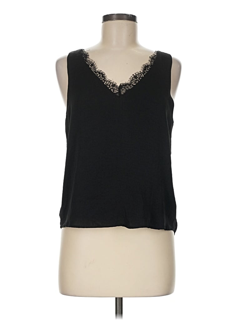 Pre-owned Heartloom Sleeveless Top Black Sweetheart Neckline Tops