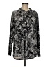 Attitudes by Renee Print Silver Long Sleeve Blouse Size M - photo 1