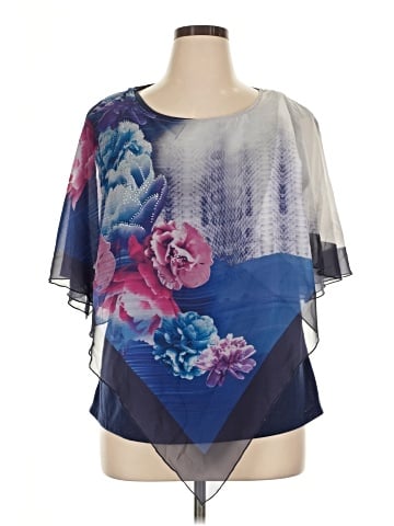 Bleu Short Sleeve Blouse (view 1)