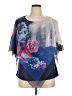 Bleu 100% Polyester Blue Short Sleeve Blouse Size XL - photo 1
