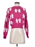 Poof! 100% Acrylic Floral Pink Pullover Sweater Size S - photo 1