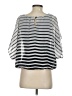 Iz Byer 100% Polyester Silver 3/4 Sleeve Top Size S - photo 2