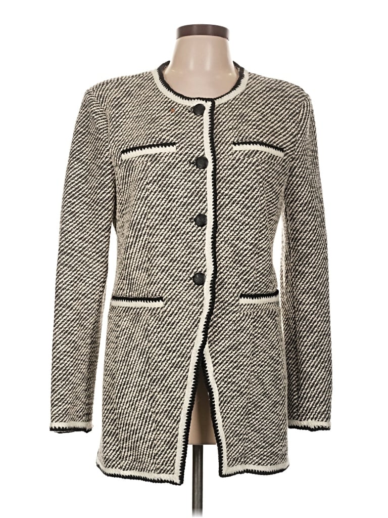 Pre-owned Avec Les Filles Coat In Ivory