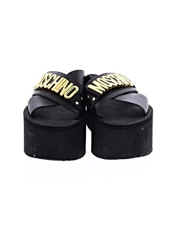 Moschino Logo Platform Sandals (view 2)