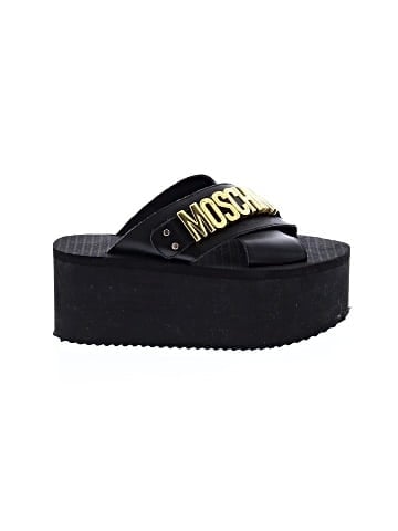 Moschino Logo Platform Sandals (view 1)