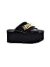 Moschino Black Logo Platform Sandals Size EU 37 - photo 1