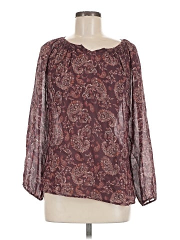Garnet Hill Long Sleeve Silk Top (view 1)