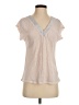 Essentials by Milano 100% Polyester Tan Short Sleeve Top Size S - photo 1