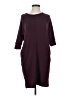 Peach Solid Burgundy Casual Dress Size XS - photo 1