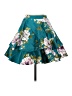 City Studio 100% Polyester Floral Teal Casual Skirt Size 0 - photo 1