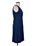 Peach Solid Blue Casual Dress Size XS - photo 4
