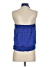 Bebe 100% Silk Blue Sleeveless Silk Top Size S - photo 2