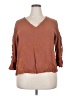 Rusttydustty 100% Viscose Brown 3/4 Sleeve Blouse Size XXXL - photo 1