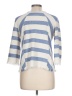 Zara Basic Blue White 3/4 Sleeve T-Shirt Size L - photo 2