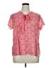 Van Heusen 100% Polyester Pink Short Sleeve Blouse Size XL - photo 1