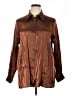 Notations Metallic Brown 3/4 Sleeve Button-Down Shirt Size 1X - photo 1