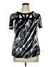 Perseption Concept Silver Short Sleeve Blouse Size 1X - photo 1