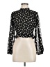 Olivaceous 100% Polyester Polka Dots Black Long Sleeve Blouse Size M - photo 1