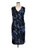 Ashley Stewart 100% Polyester Graphic Blue Cocktail Dress Size 14 Plus - photo 1