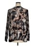 Logo Layers Camo Brown Long Sleeve Blouse Size XL - photo 1