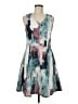 Mossimo Graphic Teal Cocktail Dress Size M - photo 1