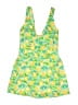 InGear 100% Nylon Tropical Yellow Green Swimsuit Cover Up Size 10 - photo 1