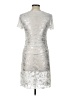 No Comment Metallic Silver Cocktail Dress Size L - photo 2