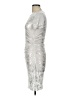 No Comment Metallic Silver Cocktail Dress Size L - photo 5