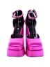 Versace Color Block Pink Satin Medusa Aevitas Platform Pumps Size EU (IT) 38 / US 8 - photo 2