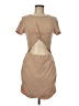 Le Lis Solid Tan Casual Dress Size M - photo 1